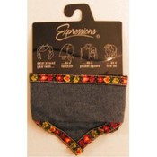 Denim Kerchief W/Tapestry Edge