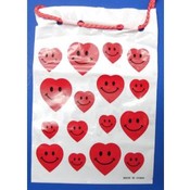 Smile Face Heart Drawstring Goody Bag