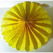 14'' Yellow Tissue Fan Decoration