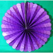 14'' Purple Tissue Fan Decoration