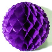 12'' Purple Tissue Ball Decorations