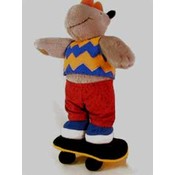 Plush Rhino On Skateboard