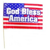God Bless America Plastic Flag