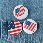 Mini American Flag Buttons