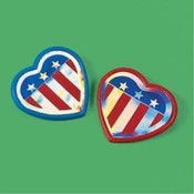Patriotic Heart Pins