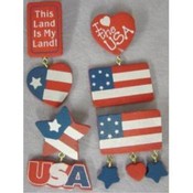 Wooden Patriotic Pins