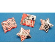 Enamel Patriotic Clutch Pins