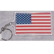 Large Lucite American Flag Key Chain