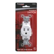 White 2 Pole 15 amp Single Receptacle