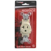 Ivory 2 Pole 20 amp Single Receptacle