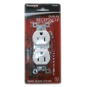 White 2Pole 15Amp Receptacle