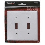 2 pack White 2 Gang Toggle Wall Plates