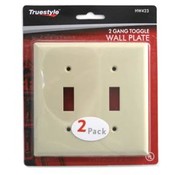 2 pack Ivory 2 Gang Toggle Wall Plates