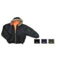 Mens Fur Hooded Flight Jacket