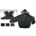 Men's Split With Fur Hood Flight Jacket