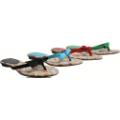 Womens Floral Priont Thong Sandal Yellow