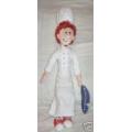 New Disney Ratatouille Linguini Chef Plush 16"