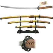 Gold Samura3 pc Sword Set