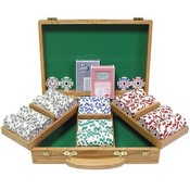 300 Chip 11.5g HIGH ROLLER Set w/Genuine Oak Case