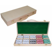 500 Pc Striped Dice Wooden Set