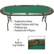 96 Inch Hold'em Table with Dealer Position