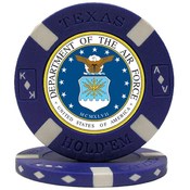 U.S. AIR FORCE Seal on Blue Big Slick Texas Hold'e