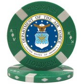 U.S. AIR FORCE Seal on Green Big Slick Texas Hold'
