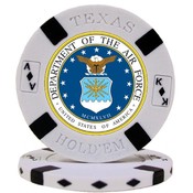 U.S. AIR FORCE Seal on White Big Slick Texas Hold'