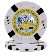 U.S. ARMY Seal on White Big Slick Texas Hold'em Po