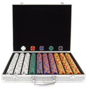 1000 14g Tri Color Ace/King Suited Chips in Alumin