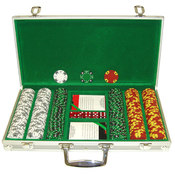 300 14g Tri Color Ace/King Suited Chips in Aluminu