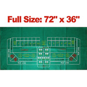Hi-Grade Craps Felt Layout 36 X 72