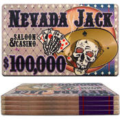 Nevada Jacks Ceramic Poker Chip Plaque - $100000