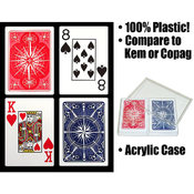 GEMACO 100% Plastic Star Jumbo Poker 2 Deck Setup