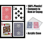 GEMACO 100% Plastic Classic Standard Poker 2 Deck