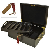 Mahogany Poker Chip Case - Holds 500 Chips