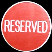 Reserved Button - Great for Gaming Tables
