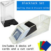 Blackjack Dealing Shoe &amp; Discard Holder - 6 Deck