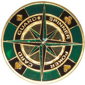 1-1/2 inch Green Suited Compass Spinner