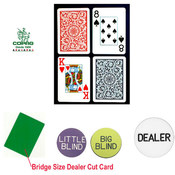 CopagT Bridge Size PLASTIC Playing Cards &amp; Dealer