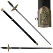 32.5 Inch German Sword with Eagle Handle &amp; Leather