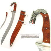 17 inch  Wood Grain Dragon Sword