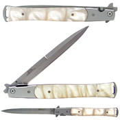 Giant 13 Inch Stilleto with White Pearlized Handle