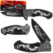 Dragon Fantasy Pocket Knife Folder Aluminum Handle