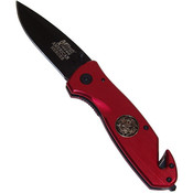 Red American Heroes Fire Fighter Knife