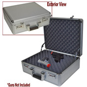 Silver Hard Sided Hand gun Case