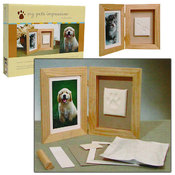 Pet Impression Casted Paw Print Keepsake Shadow Bo