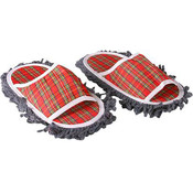 Plaid Dust Mop Slippers