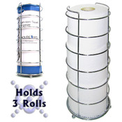 Chrome Toilet Paper Holder - Holds 3 Rolls