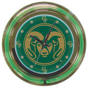 Colorado State University Neon Clock - 14 inch Dia